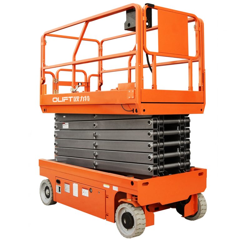 Self-propelled Scissor Work Platforms – Glass lifter,Forklift truck ...