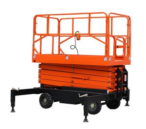 Semi Electric Scissor Lift Platform – Glass lifter,Forklift truck ...